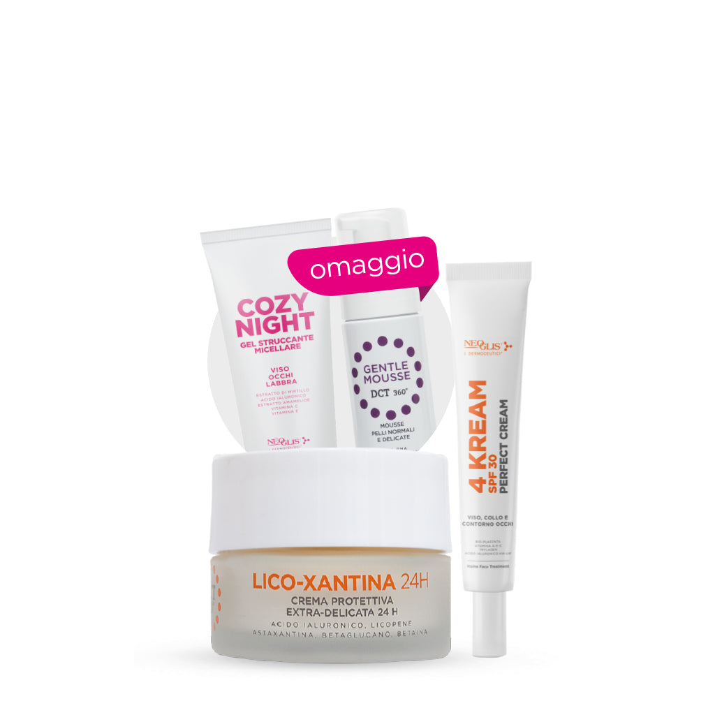 4KREAM e LICOXANTINA 24H + Gentle Mousse e Cozy Night in OMAGGIO